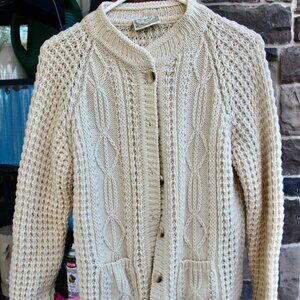 Ladies handloomed wool sweater from Ireland size medium/small